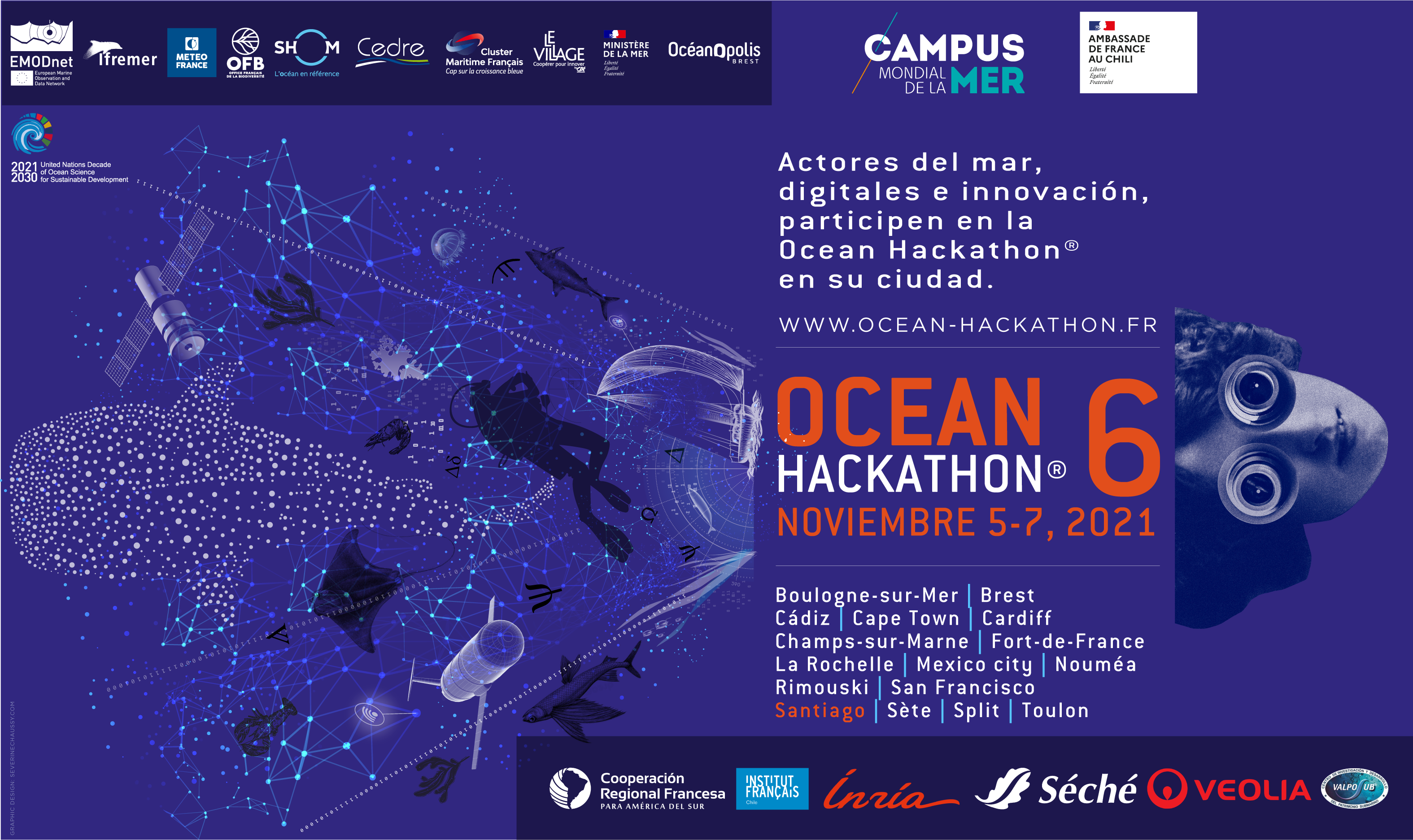 Afiche de Ocean hackathon 2021