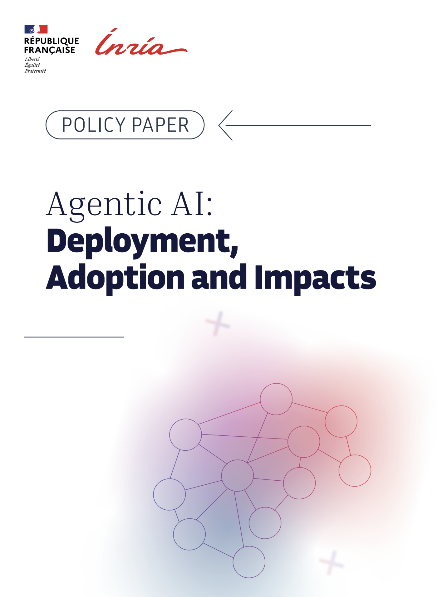 Captura de pantalla de la portada del Policy Paper Agentic AI  Deployment Adoption and Impacts de Inria-II