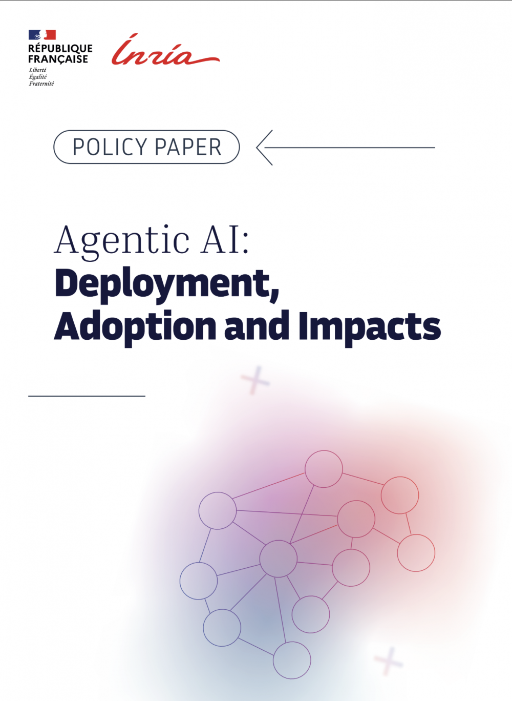 Captura de pantalla de la portada del Policy Paper Agentic AI  Deployment Adoption and Impacts de Inria-II