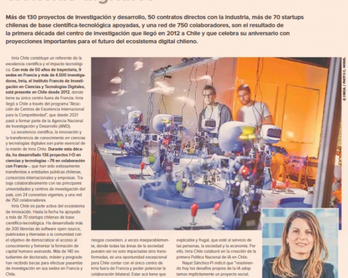 Destacan Los 10 Años De Inria Chile En Especial De Diario Financiero ...